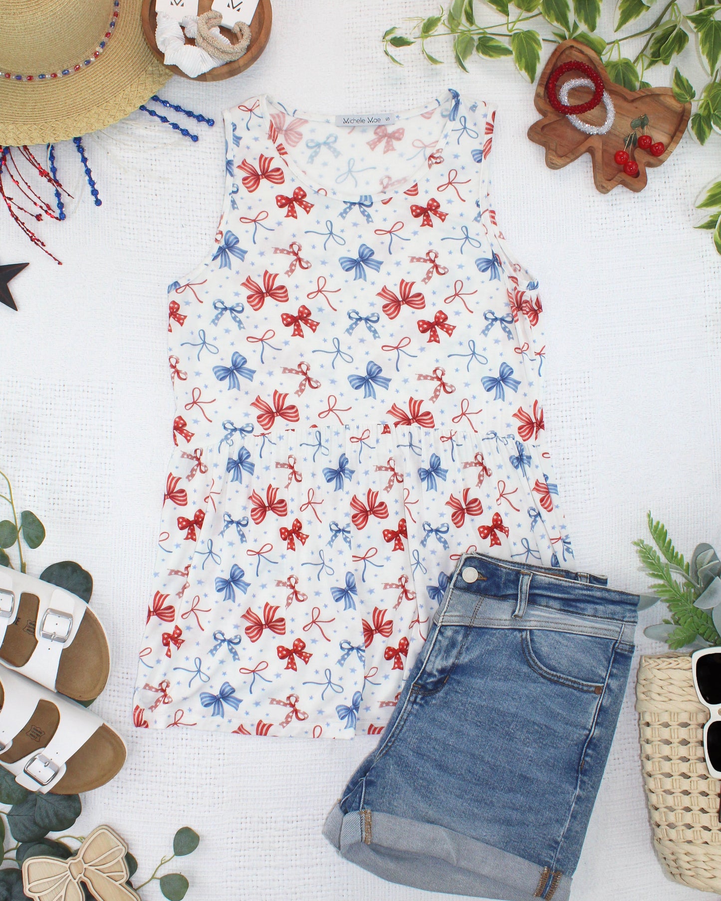 Renee Ruffle Tank Top - American Bows