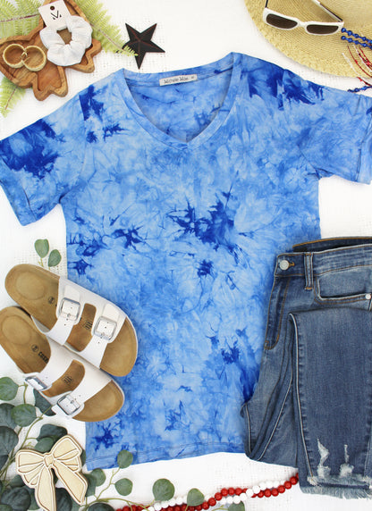 Sophie Top - Blue Tie Dye