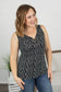 Addison Henley Tank - Black and White Leopard
