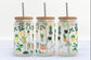 Colorful Plants Glass Bamboo Tumbler