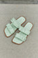 Weeboo Double Strap Scrunch Sandal in Gum Leaf