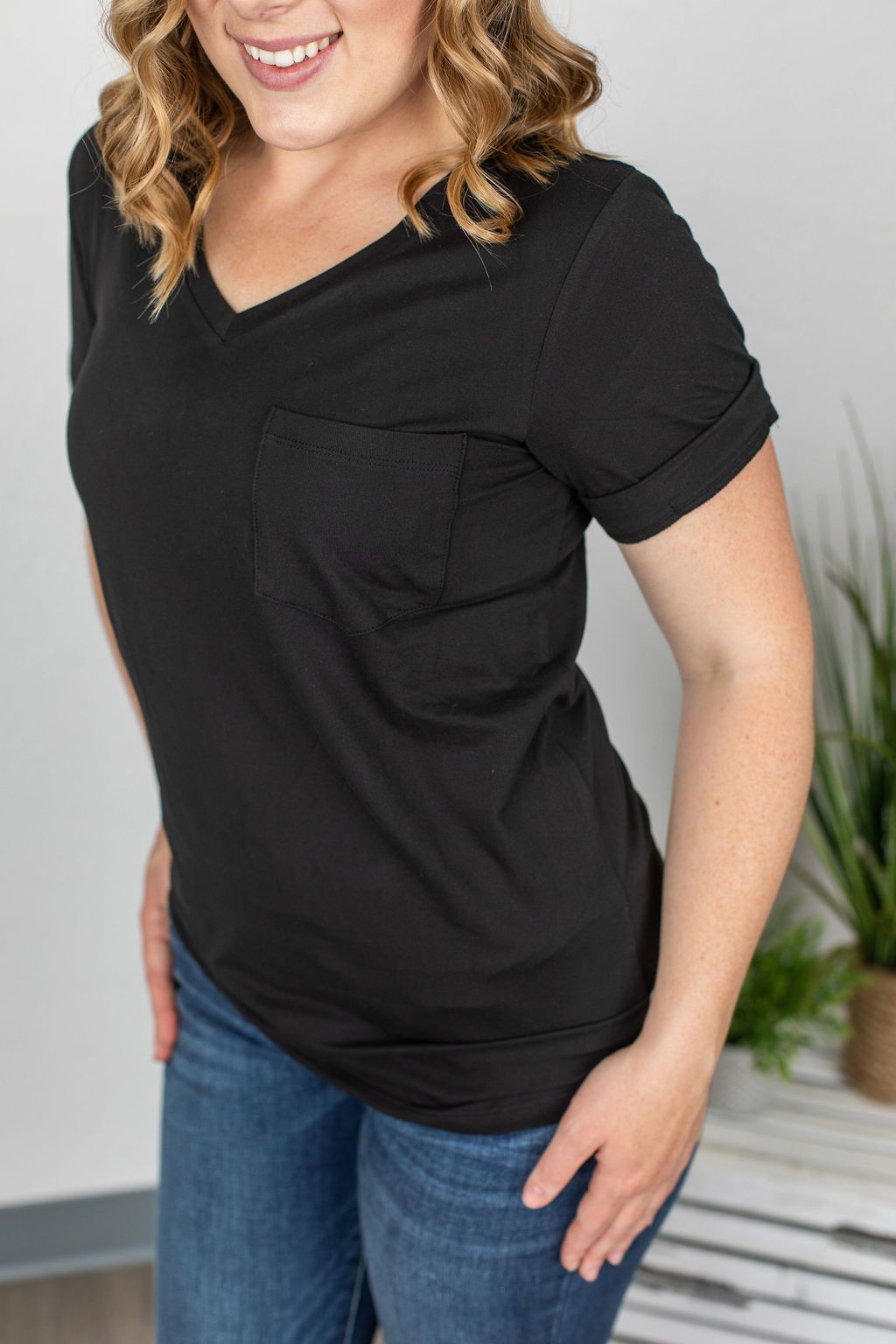 Sophie Pocket Tee - Black