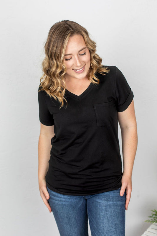 Sophie Pocket Tee - Black