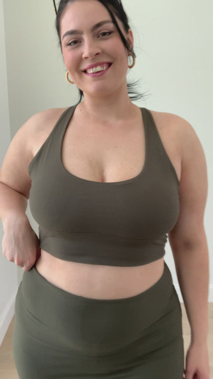 Next Move Sports Bra In Olive