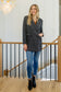 Chic Upon Arrival Button Down Blazer Jacket In Black