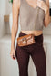 Classic Beauty Quilted Clutch in Brown