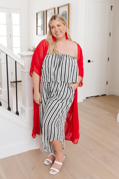 Modern Stripes Sleeveless Jumpsuit