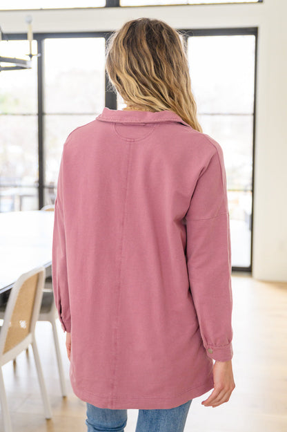 Sweet Crush Collar Pullover in Mauve