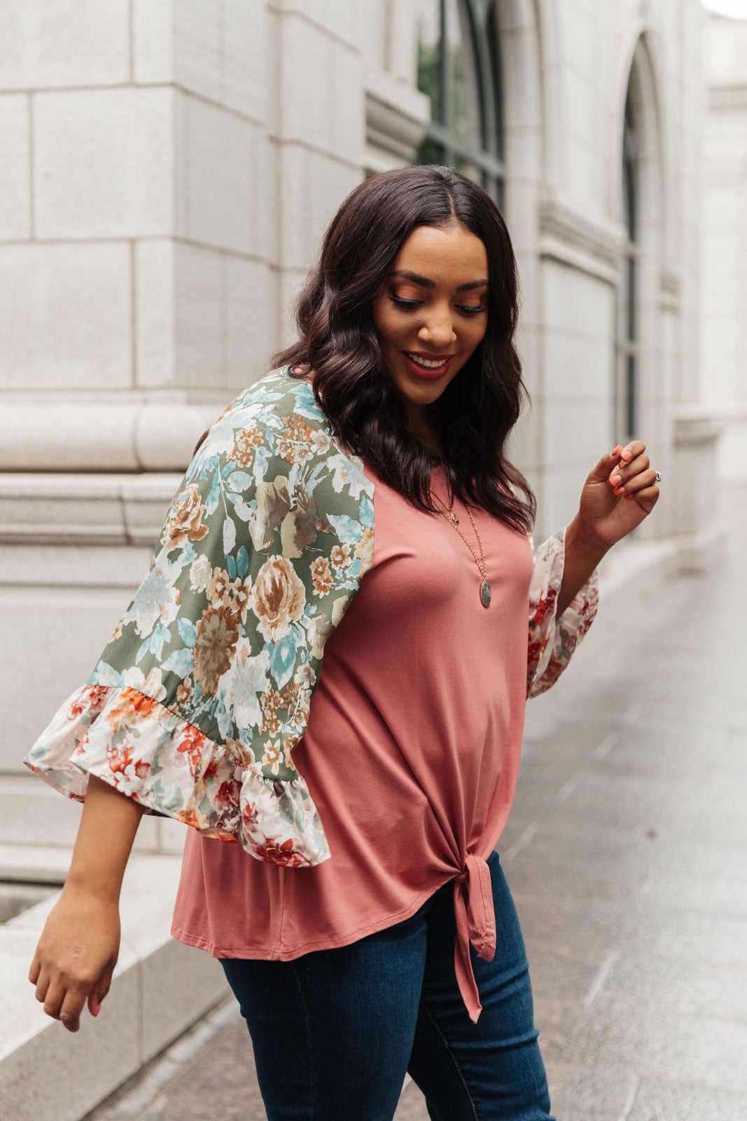 Wear Your Floral On Your Sleeves Top