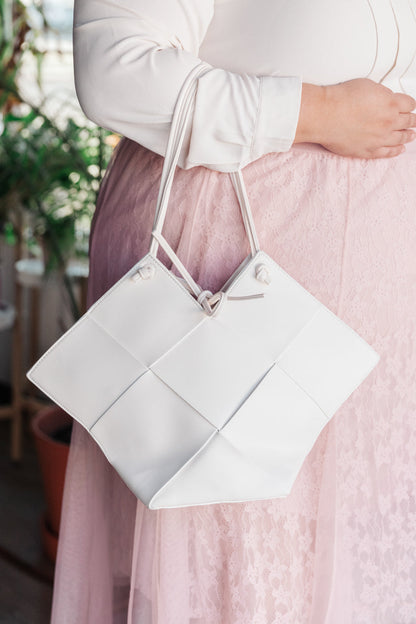 Woven Tote in White