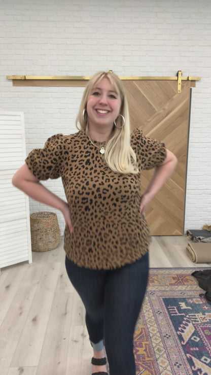 Spotted Animal Print Blouse