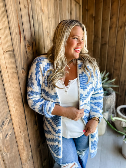 PREBOOK- AVERY AZTEC CLOUD CARDIGAN