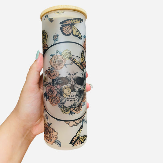 Tall Glass Bamboo Tumbler