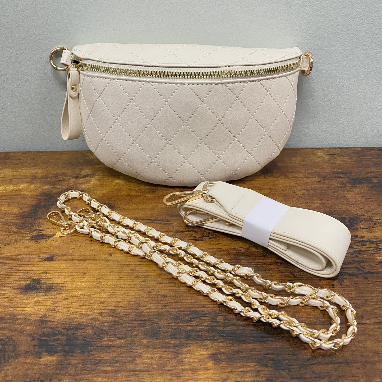 The Fanny Sling Crossbody - Quilted Faux Leather
