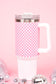 THE TRAVELER COTTON CANDY CHECK STAINLESS STEEL TUMBLER