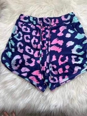 Kaelyn Shorts-Colorful Leopard