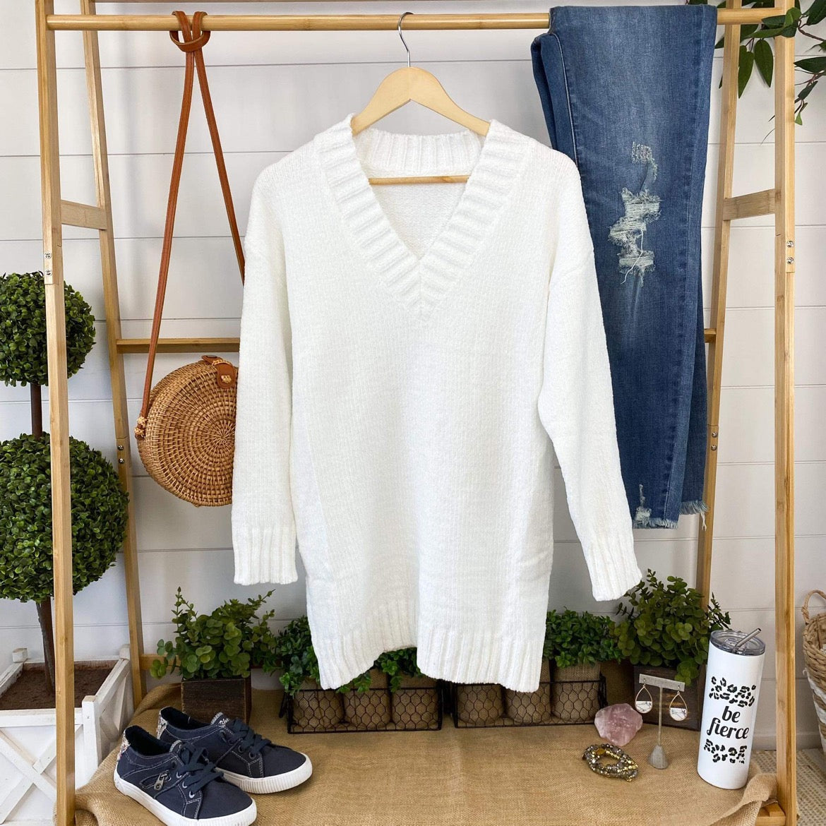 PREBOOK Sierra Chenille Sweater - White