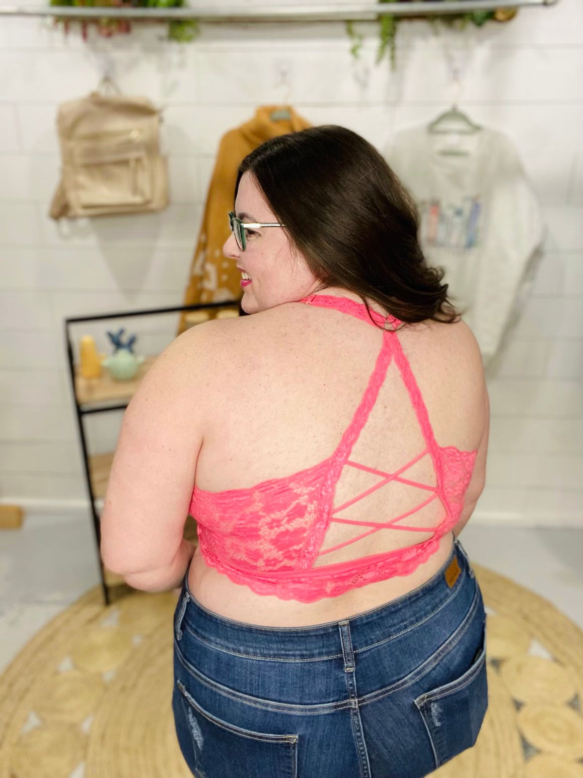 PreOrder: Juliette Lace Bralette in Pink