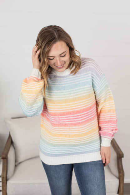 PREBOOK Rainbow Stripe Sweater