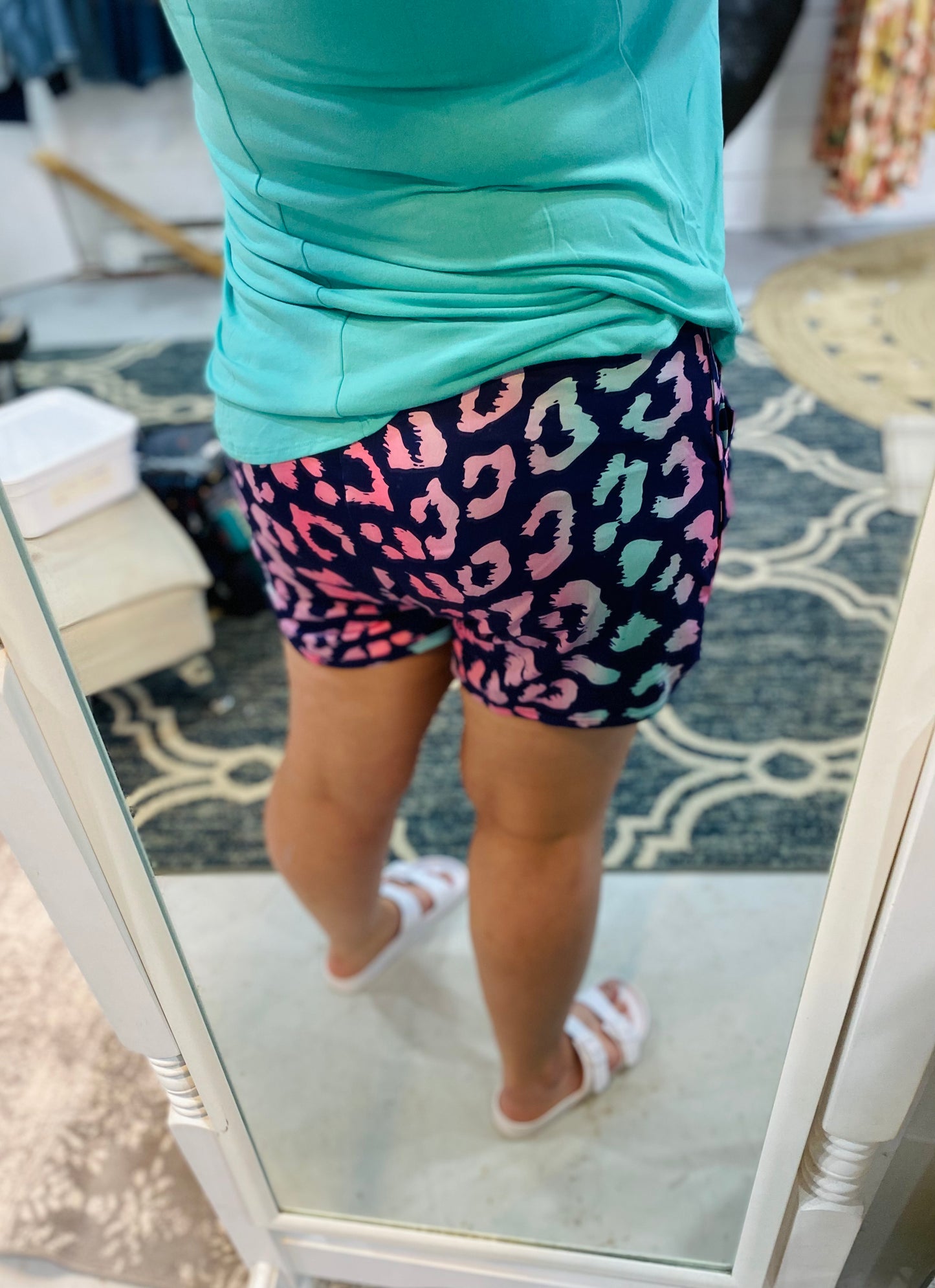 Kaelyn Shorts-Colorful Leopard